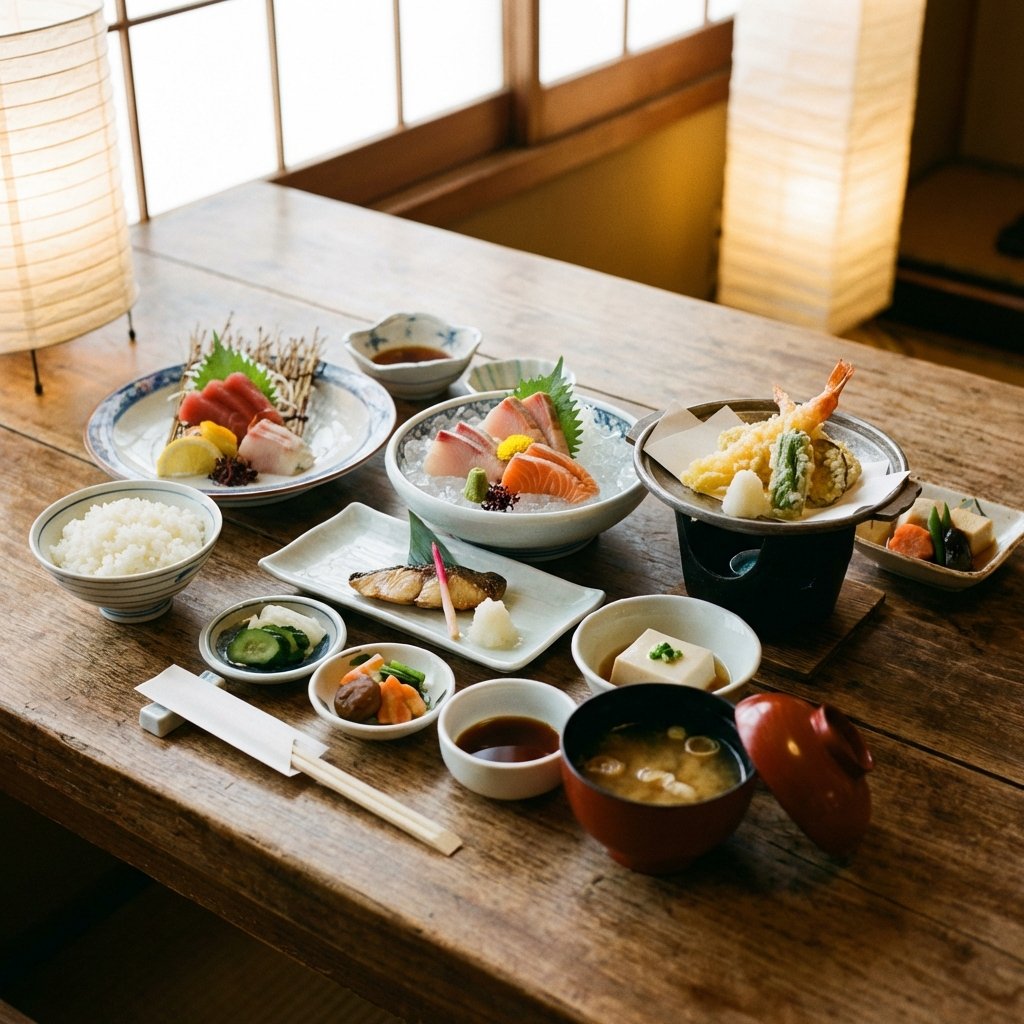 Traditional Japanese Kaiseki Meal